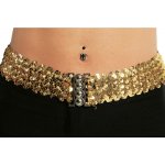 Chaks 80 964680 13, ceinture lastique paillettes or