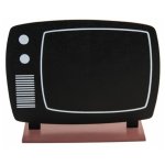 Chaks 80050, centre de table ardoise tlvision vintage 20cm