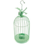 Chaks 80225 - 28, petite cage mtal oiseau photophore, pistache