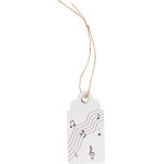 Carte de 15 tiquettes musique avec oeillet et lien