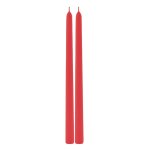 Chaks 80294 - 02, set de 2 bougies flambeau 30cm, rouge