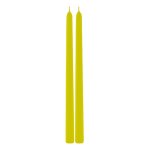 Chaks 80294 - 11, set de 2 bougies flambeau 30cm, vert lime