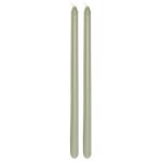 Chaks 80294 - 120, set de 2 bougies flambeau 30cm, vert sauge