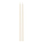Chaks 80294 - 40, set de 2 bougies flambeau 30cm, blanc nacr�
