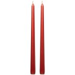 Chaks 80294 - 82, set de 2 bougies flambeau 30cm, rouge mtallis