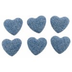 Chaks 80457, set de 6 coeurs jean 2, 6cm � disperser