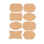 Chaks 80508, sachet de 8 grandes �tiquettes adh�sives vintage li�ge 9x6cm