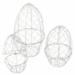 Chaks 80702, lot de 3 paniers oeufs métal gris 21cm et 16m et 11cm Chaks 80702, lot de 3 paniers oeufs métal gris 21cm et 16m et 11cm