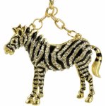 Chaks 83 486321, collier z�bre or / noir avec strass