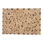 Chaks 90784, centre de table rondins bois naturel, rectangle 35 x 24 cm