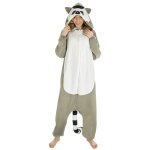 Chaks c1110m, combinaison kigurumi raton laveur 164cm, taille m adulte
