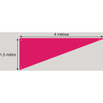 Chaks c340011 - tenture de plafond triangle, fuchsia