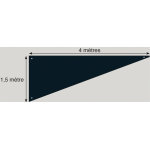 Chaks c340060 - tenture de plafond triangle, en noir