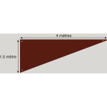 Chaks c340067 - tenture de plafond triangle, chocolat