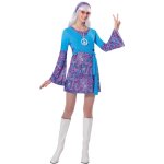 Chaks c4166xs, dguisement hippie bleue, taille xs