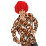 Chaks c4297l, chemise vintage 70's orange homme, taille l