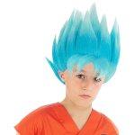 Chaks c4482, perruque goku super saiyan  bleue, enfant