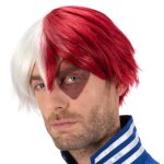 Chaks c4623, perruque shoto todoroki , rouge / blanc