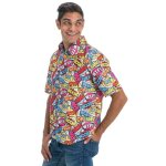 Chaks c4649m, chemise ann�es 90's onomatop�es, multicolore m