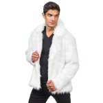 Chaks c4682s, manteau en fausse fourrure, blanc taille s