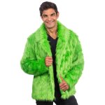 Chaks c4684m, manteau en fausse fourrure, vert taille m