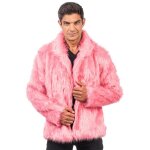 Chaks c4692m, manteau en fausse fourrure, rose taille m