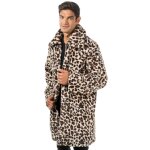 Chaks c4697xl, manteau long imprim lopard homme taille xl