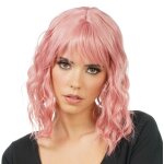 Chaks c4706 - 03, perruque cheveux courts onduls, rose pastel