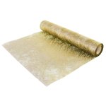 Chaks c51030002, chemin de table brillance 30cm x 10m, or