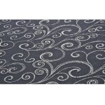 Chaks c52030029, chemin de table organza arabesques 36cm x 5m, noir / argent