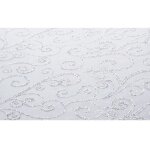 Chaks c52030032, chemin de table organza arabesques 36cm x 5m, blanc / argent Chaks c52030032, chemin de table organza arabesques 36cm x 5m, blanc / argent