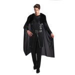 Chaks h4113, d�guisement chevalier noir fourrure, adulte