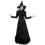 Chaks h4194l, dguisement sorcire magie noire avec chapeau, adulte l