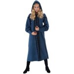 Chaks h4211, cape capuche bleue femme adulte