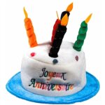 Chapeau anniversaire velours (avec bougies)