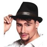 Chapeau borsalino polyester souple, noir