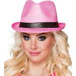 Chapeau borsalino polyester souple, rose