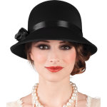 Chapeau charleston annes 20, noir