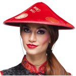 Chapeau chinois rouge