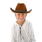 P'tit clown re11235, chapeau cowboy enfant feutre marron