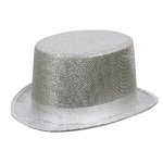 Chapeau haut de forme luxe, argent brillant