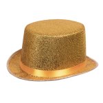 Chapeau haut de forme luxe, or brillant