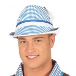 Chapeau oktoberfest blanc / bleu