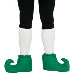 Chaussures d'elfe adulte en tissu molletonn vertes