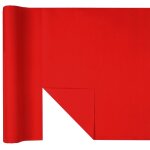 Chemin de table airlaid luxe 40cm x 4m80, rouge (rouleau)