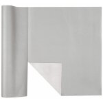 Chemin de table airlaid luxe 40cm x 4m80, satin argent (rouleau)