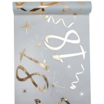 Chemin de table anniversaire dor age 18, or