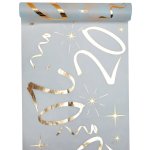 Chemin de table anniversaire dor age 20, or