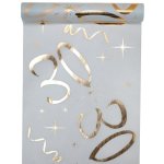 Chemin de table anniversaire dor age 30, or