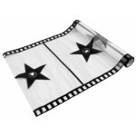 Chemin de table cinema (étoiles), blanc Chemin de table cinema (étoiles), blanc